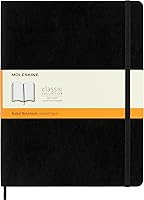 Moleskine Classic Extra Large Ruled Notebook, Black Soft Cover 7.5x10 - Premium Journal for Notes & Ideas