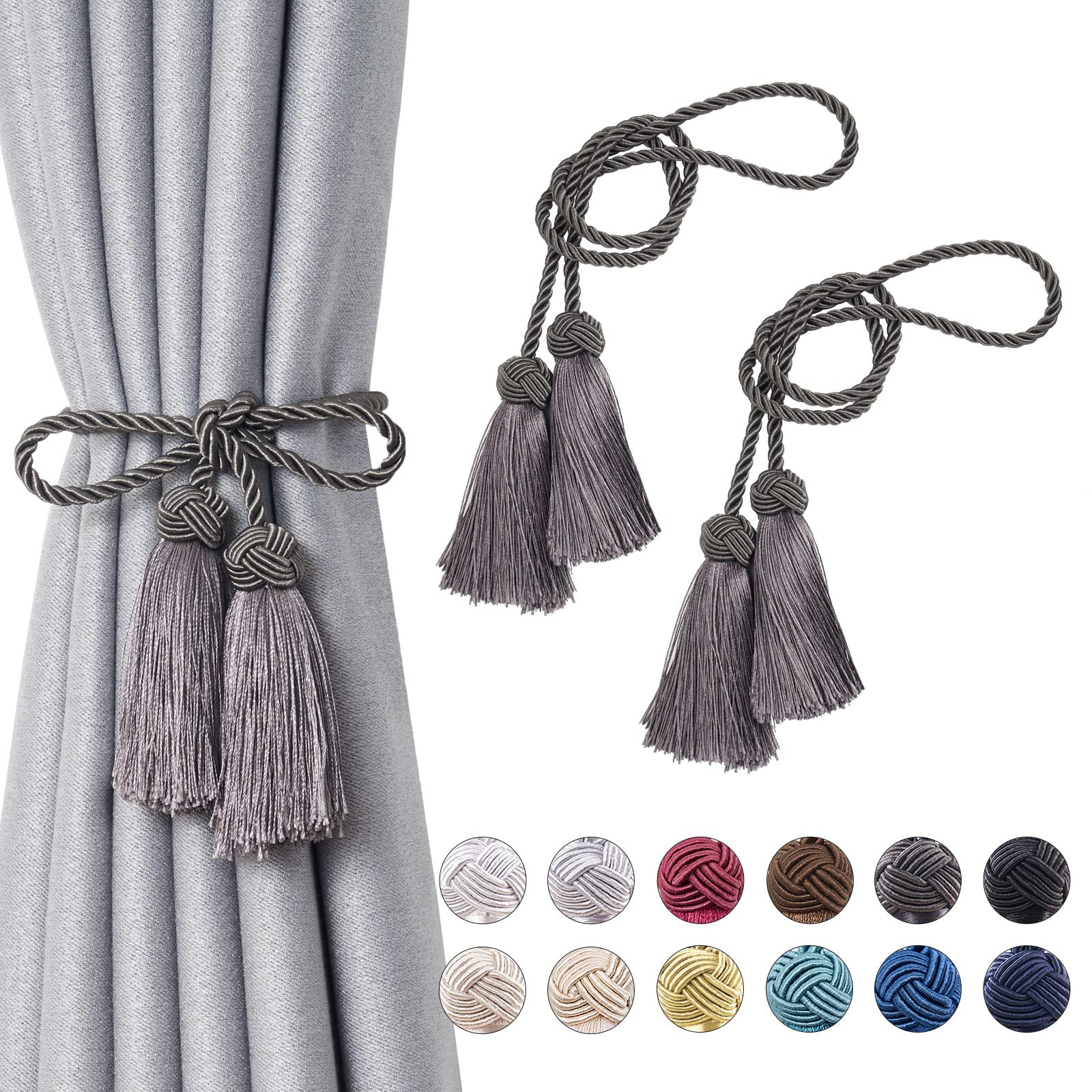 Fermatenda Con Nappe Pretty Jolly - Confezione 4 Pezzi, Corda Intrecciata, Rosso Vinaccia - Foto 6