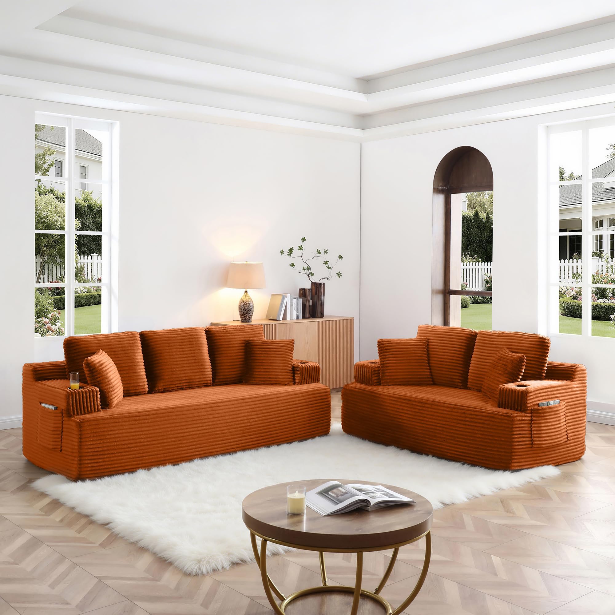 XOCN Corduroy Couch Set
