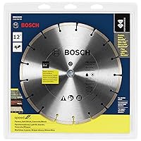 Vista 2 de BOSCH DB1241S Hoja de diamante de borde segmentado estándar de 12 pulgadas con eje de 1 pulgada para aplicaciones universales de corte tosco
