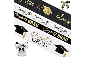 4 Rolls 2023 Graduation Ribbon, 3/8" Ribbon for Class of 2023 Decoration