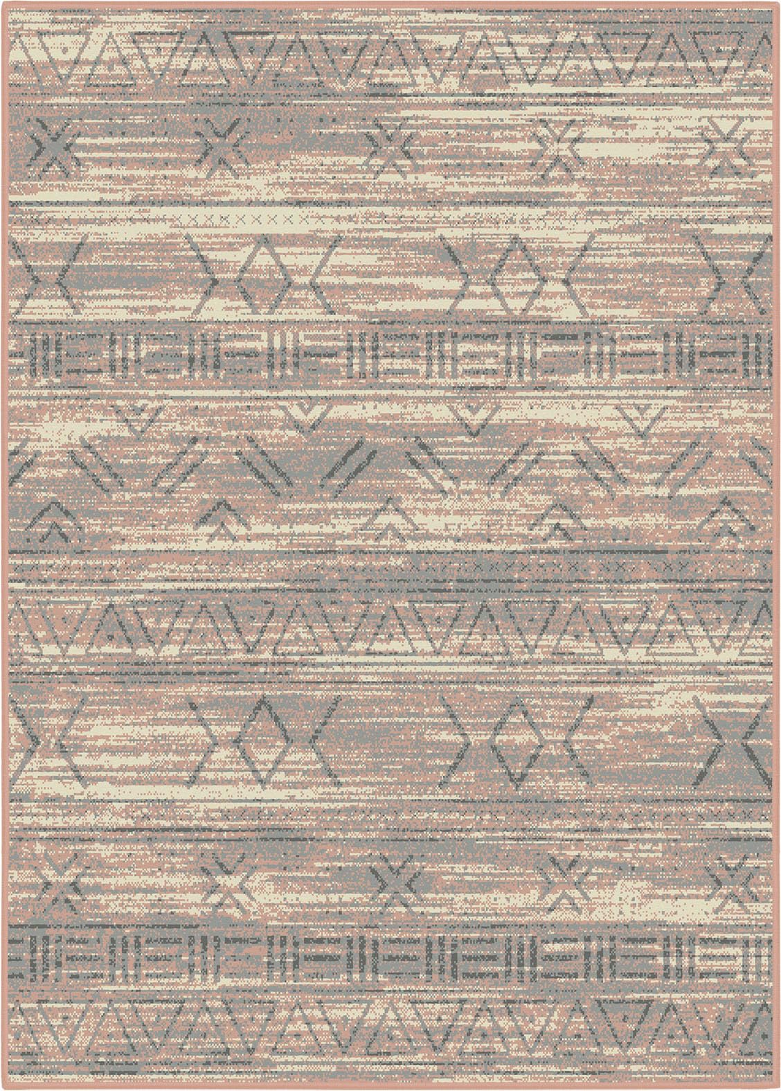 SrS Rugs® Luna Collection, Living Room Rugs, Hallway Runners, with Soft Smooth 8mm Pile. Contemporary Designs. Multi Colours, 3 Sizes (Aboriginal Pink, 120cm x 170cm)