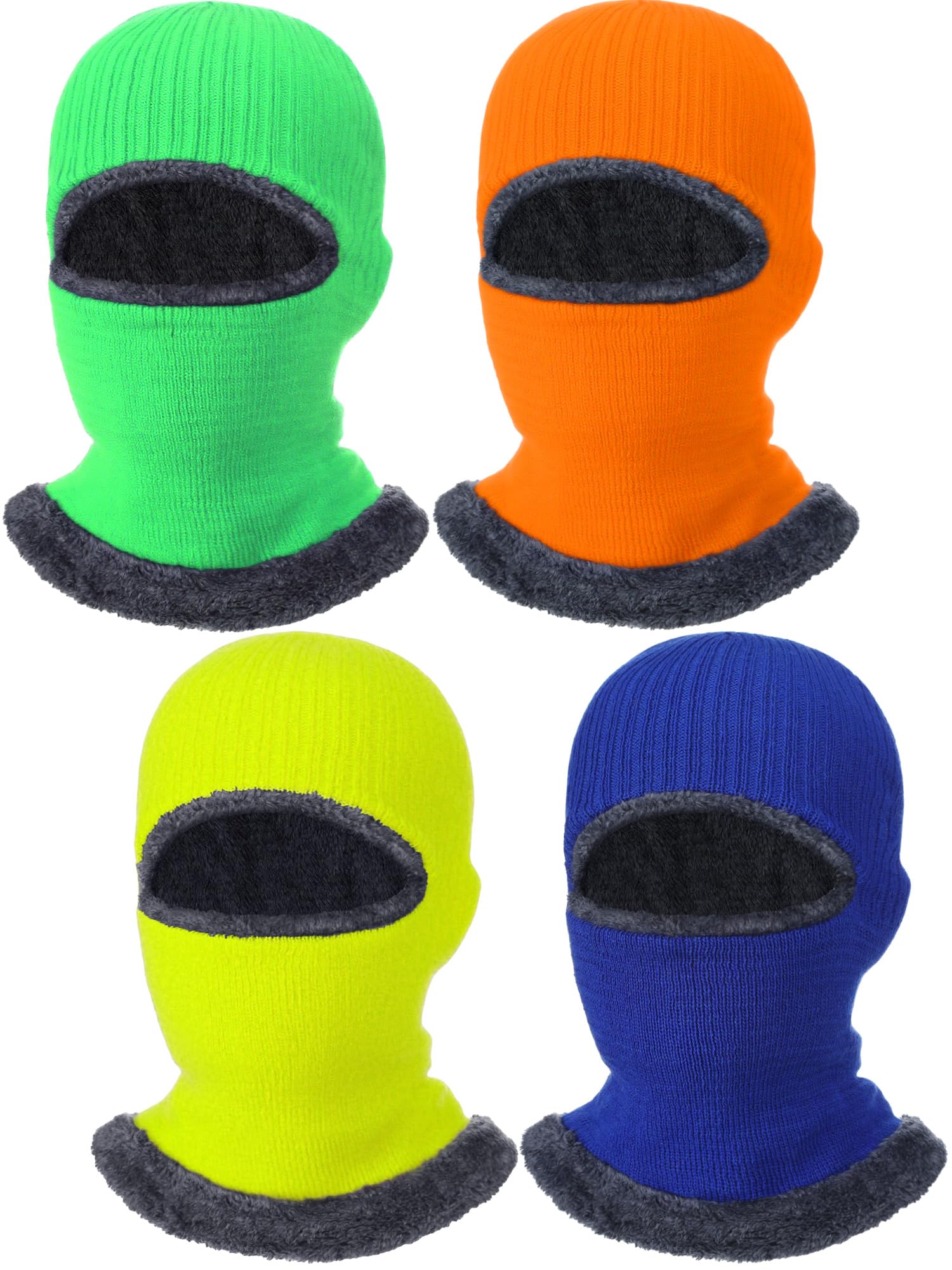 Bencailor 4 Pcs Winter Face Mask for Men Balaclava Ski Mask Winter Knitted Fleece Thermal Face Mask for Women Cold Weather