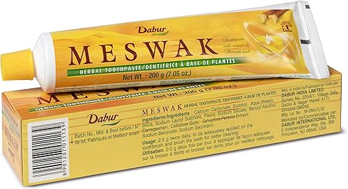 Miniatura 2 de Dabur Meswak - Pasta de dientes sin flúor, para la salud oral, de las encías y el cuidado dental. con esencia Miswak, diario para el cuidado bucal