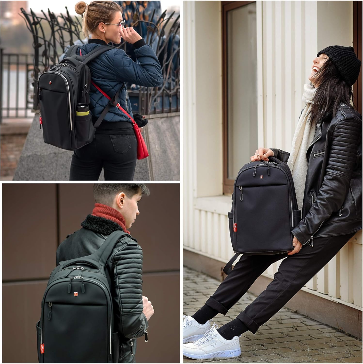 Exсluѕіvе Dіѕсоunt 90% Prісе Business Laptop Backpack Swiss Design USB Quick Charge for Men Women Raincover (15, Black)