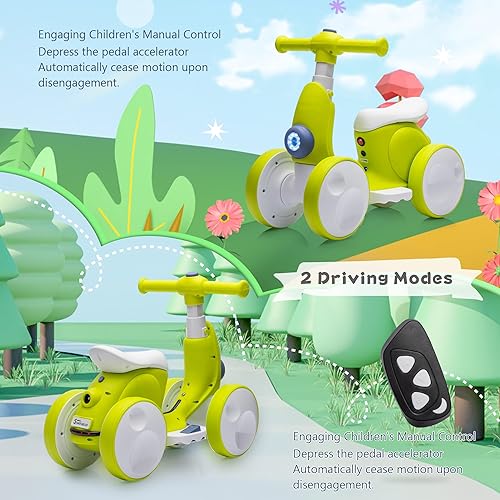 Miniatura 3 de Bicicleta eléctrica de equilibrio para bebés de 6 V con máquina de burbujas, bicicleta de equilibrio 4 en 1 para niños y niñas de 1 año con motor