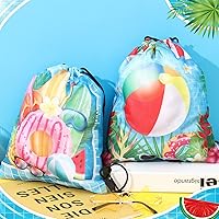 Vista 4 de Kacctyen 12 bolsas con cordón para piscina, playa, mochila con cordón de verano, bolsa de cumpleaños, decoración de fiesta de piscina (clásica)