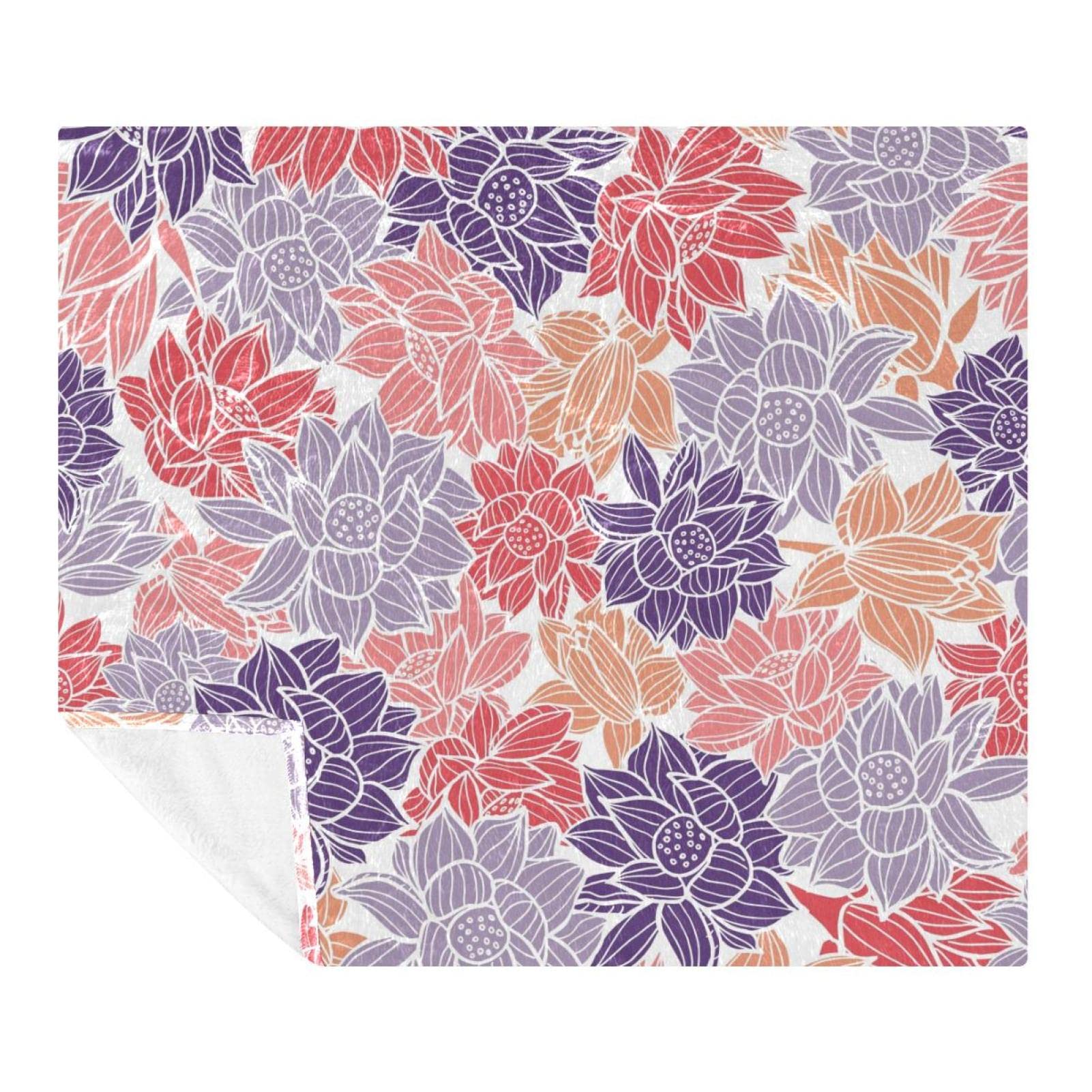 Couverture polaire microfibre 150x130 cm pour lit et canapé