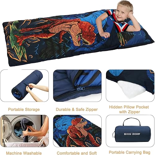 Miniatura 10 de hallo bunny - Saco de dormir para niños, saco de dormir de astronauta espacial para niños y niñas, saco de dormir con almohada, sacos de dormir para