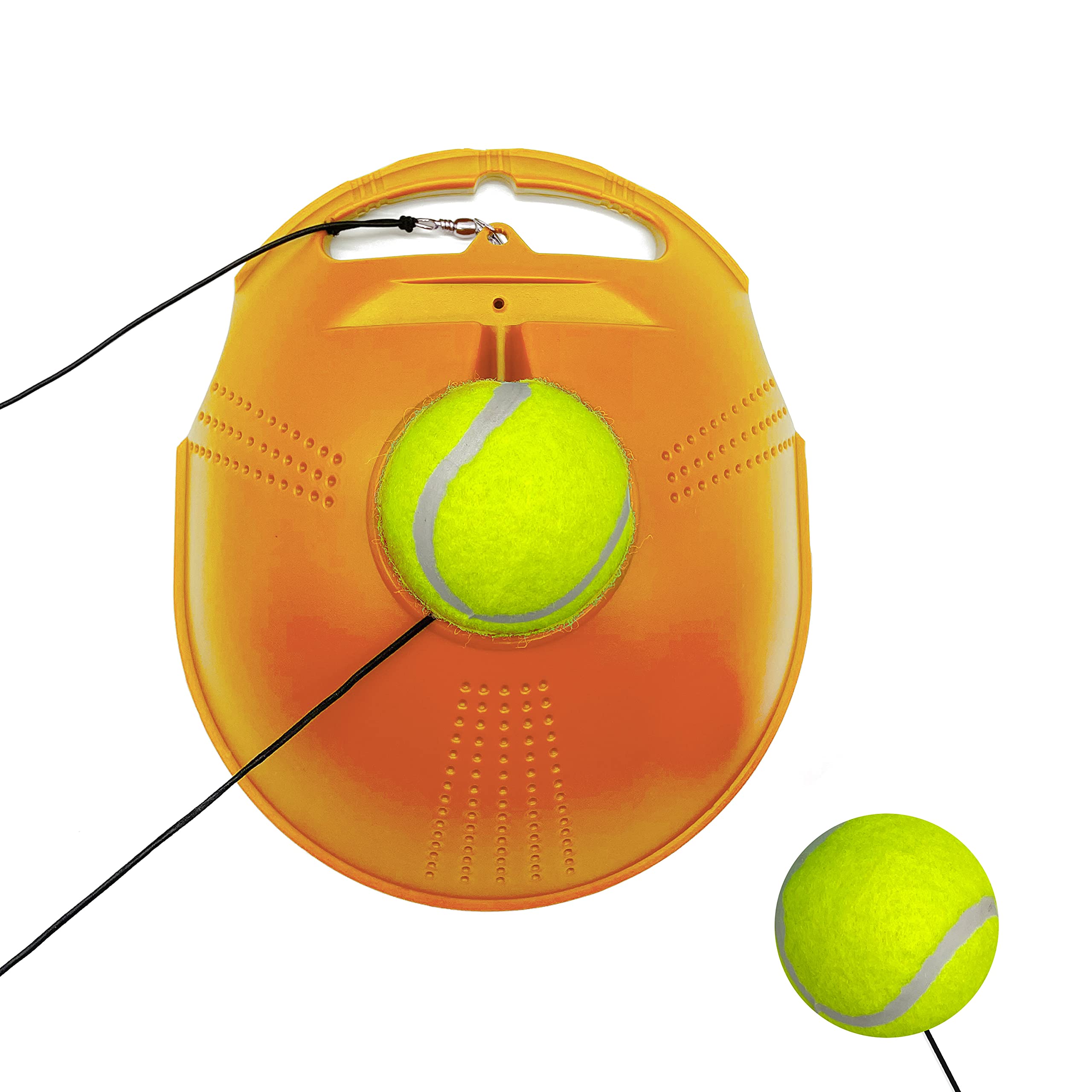 Alephnull Tennis Trainer Set Baseboard con 2 palline di rimbalzo Attrezzatura per l'allenamento del tennis per i singoli per i campi da tennis del parco e del parco giochi