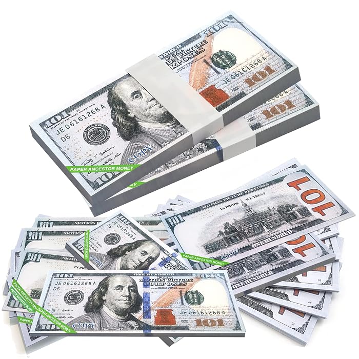 Buy Movie Prop Money 100 Dollar Bills Realistic Play Money Full Print Buy movie prop money 100 dollar bills realistic play money full print