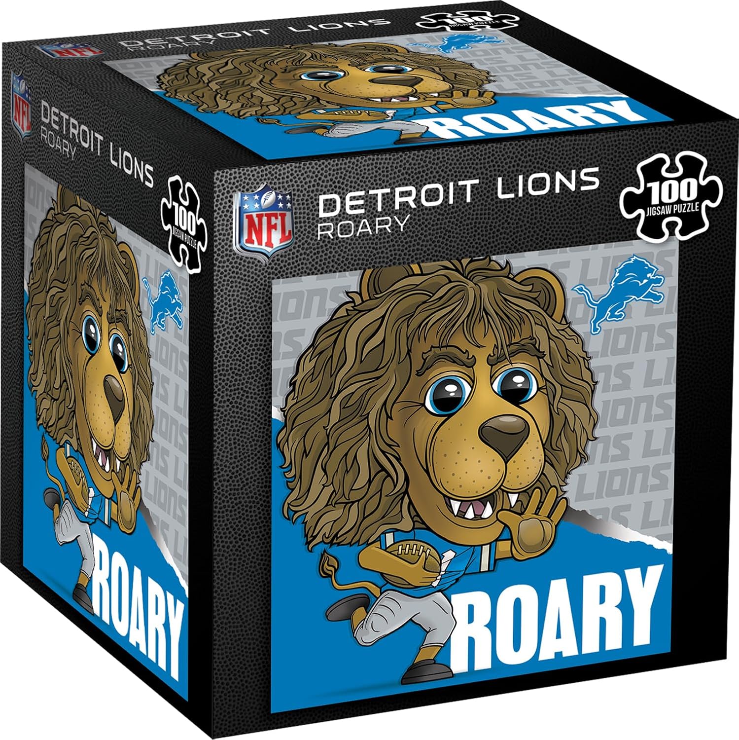 MasterPieces 100 Piece Licensed NFL Jigsaw Puzzle for Kids - Detroit Lions - Roary - 10" x 10"