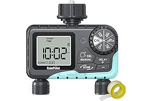 RAINPOINT Sprinkler Timer 2 Outlet: Smart Water Irrigation Solution for Your Garden