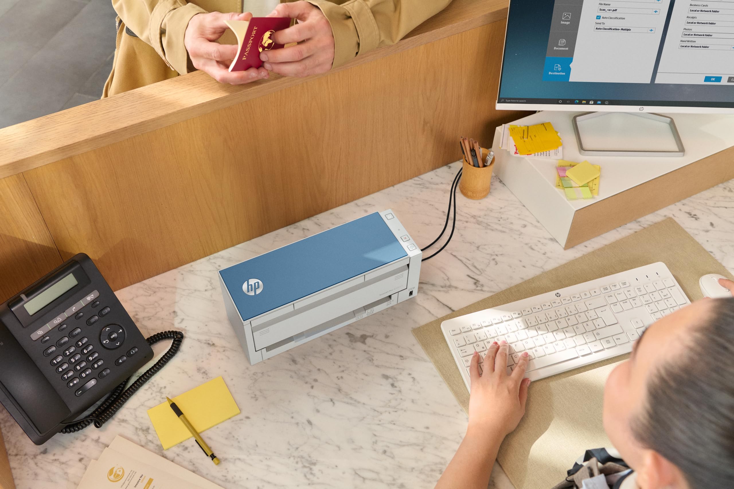 HP ScanJet Pro 4200 s1, escáner, ADF de hasta 50 Hojas, USB 3.0, hasta 4.500 páginas diarias, flujos de Trabajo automatizados