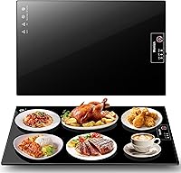 Vista 14 de Bandeja de calentamiento eléctrica (extra larga de 40 x 12 pulgadas), calentadores de alimentos para fiestas, bufé con termostato y calefacción