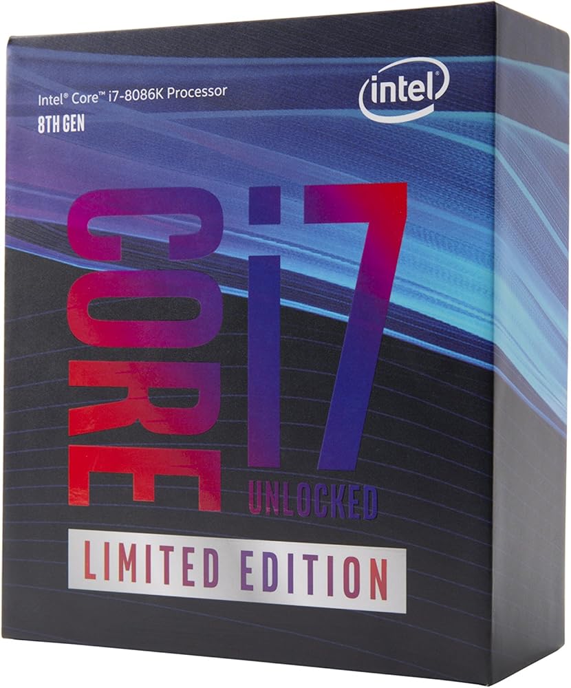 Intel Core i7-8086K, 6 Cores & 12 Threads Unlocked Desktop Processor with Intel UHD Graphics 630 - View 1