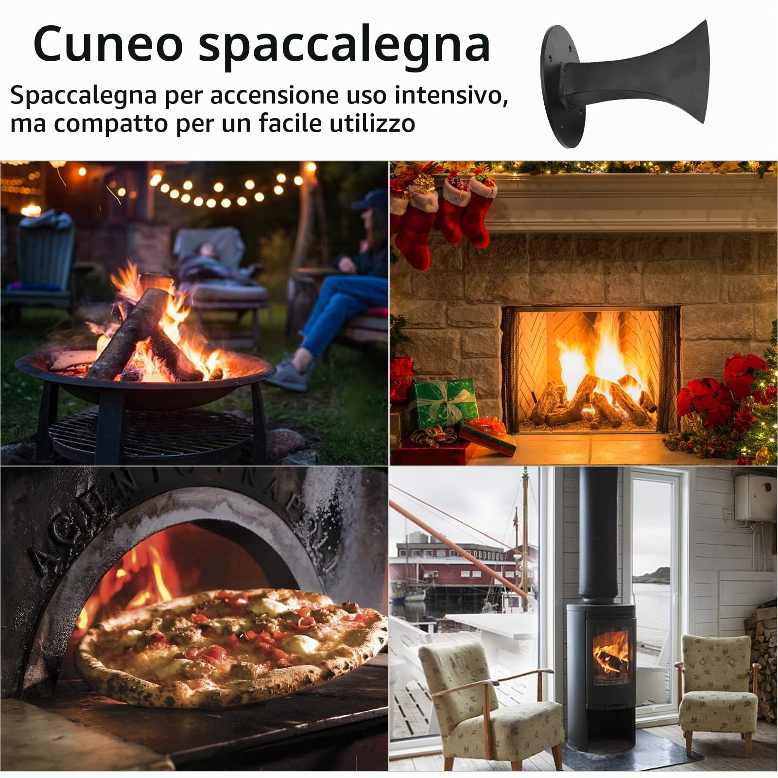 Spaccalegna manuale – Spaccalegna veloce Heavy Duty Spaccalegna per riscaldamento per piccola stufa a legna da ardere