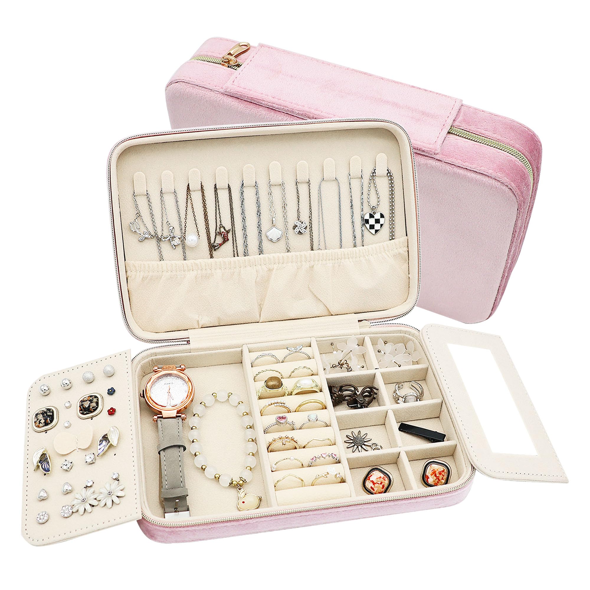 Valigetta Per Anelli E Collane Valigetta Portagioie Relaxdays - Organizer Per Viaggio, Turchese, 4,5x21x14,5 Cm Portagioie Da Viaggio