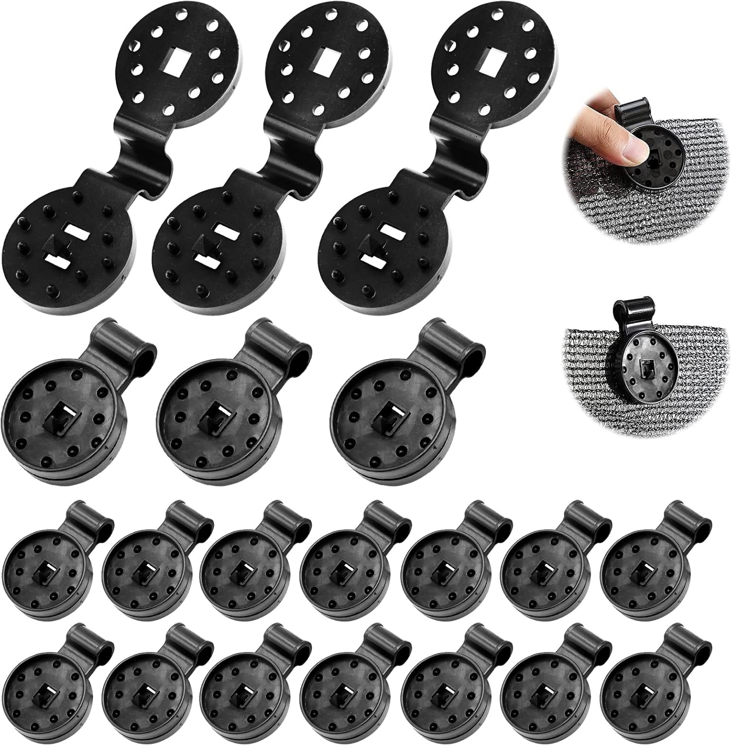 Ganbaro Shade Cloth Heavy Duty Lock Grip, 20Pcs Windproof