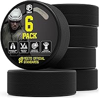 EAGLES Regulation Ice Hockey Pucks - Official 3" Dia, 1" Thick, 6oz Vulcanized Rubber | 1-50 Pack for Practice, Pond & Roller Hockey