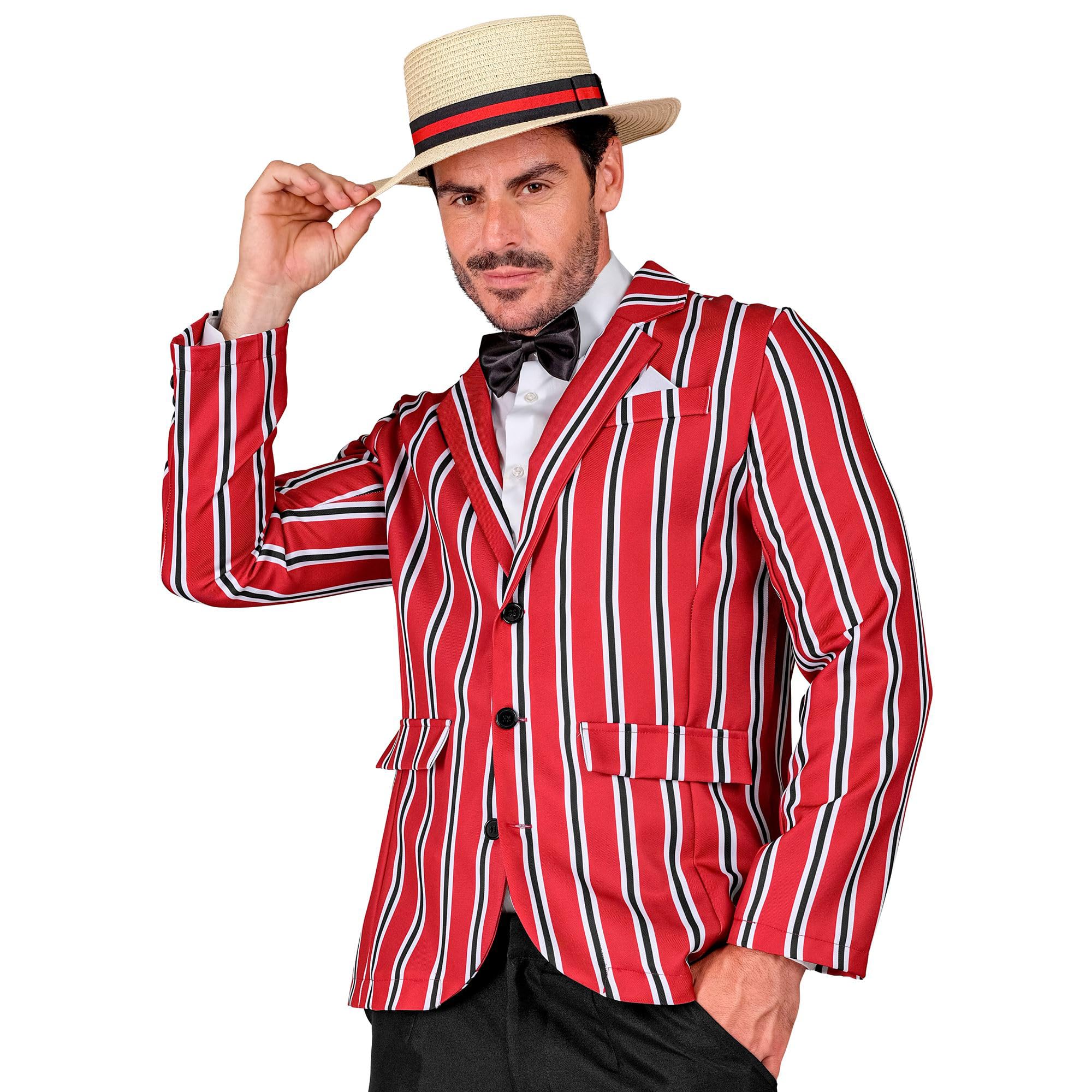 W WIDMANN MILANO Party Fashion - Traje años 20, chaqueta, pajarita, sombrero, caballero, showman, disfraces