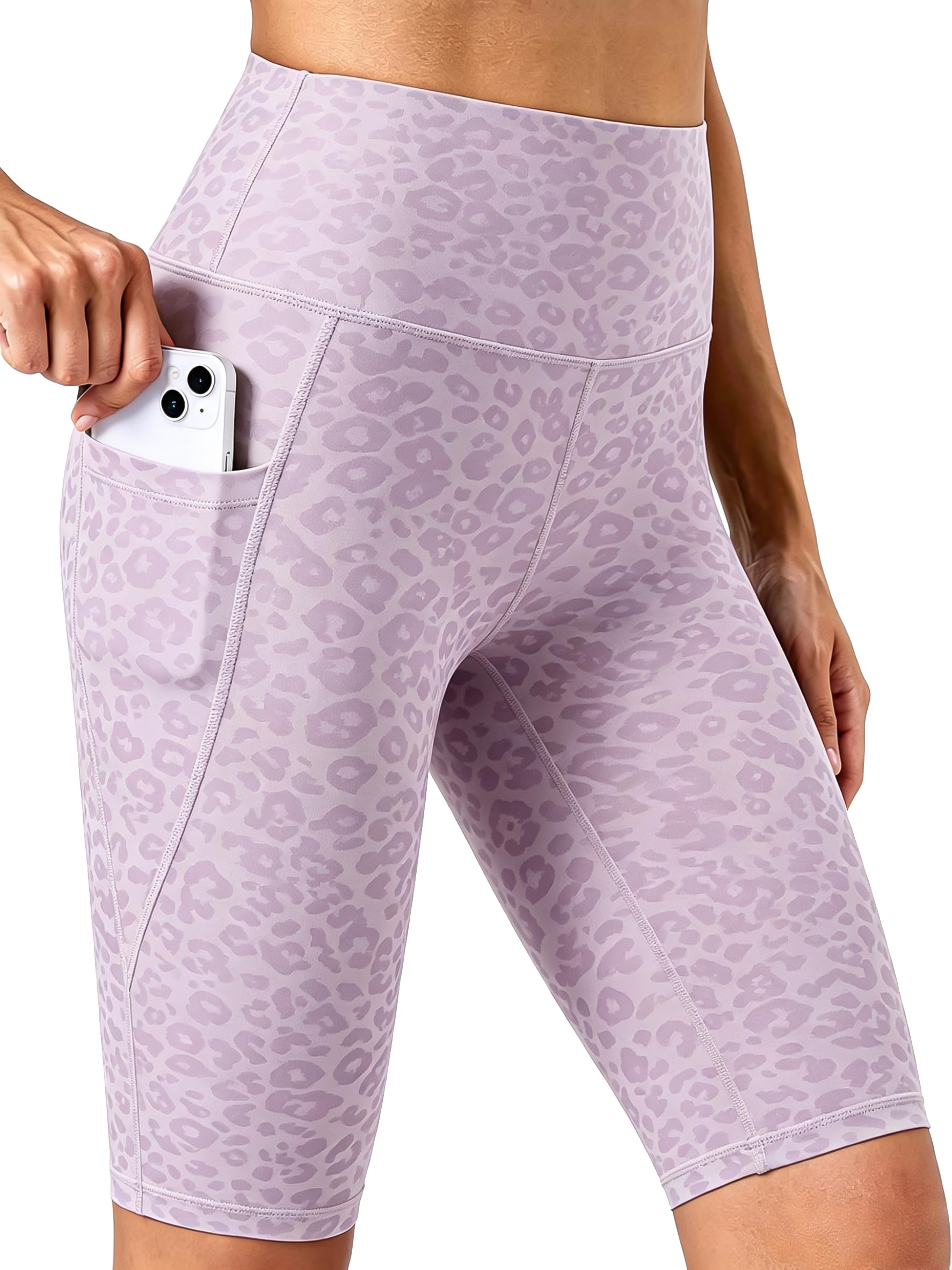 Enjoyoga Kurze Leggings Damen mit Tasche - High Waist Radlerhose Sporthose Laufhose Sport Yoga Shorts für Sommer