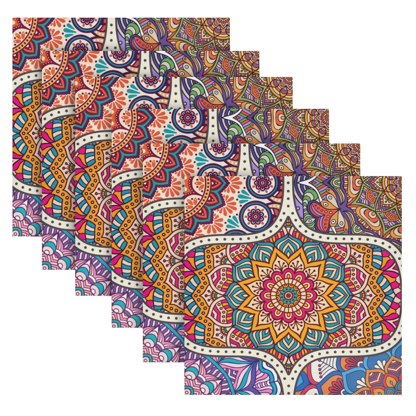 Xigua A Xigu Moroccan Bohemian Style Cloth Napkins Set Of 6, Soft Nd Skin Friendly Dinner Napkins Te Party Napkins Washable For Family Dinners | Weddings | Cocktail | Kitchen