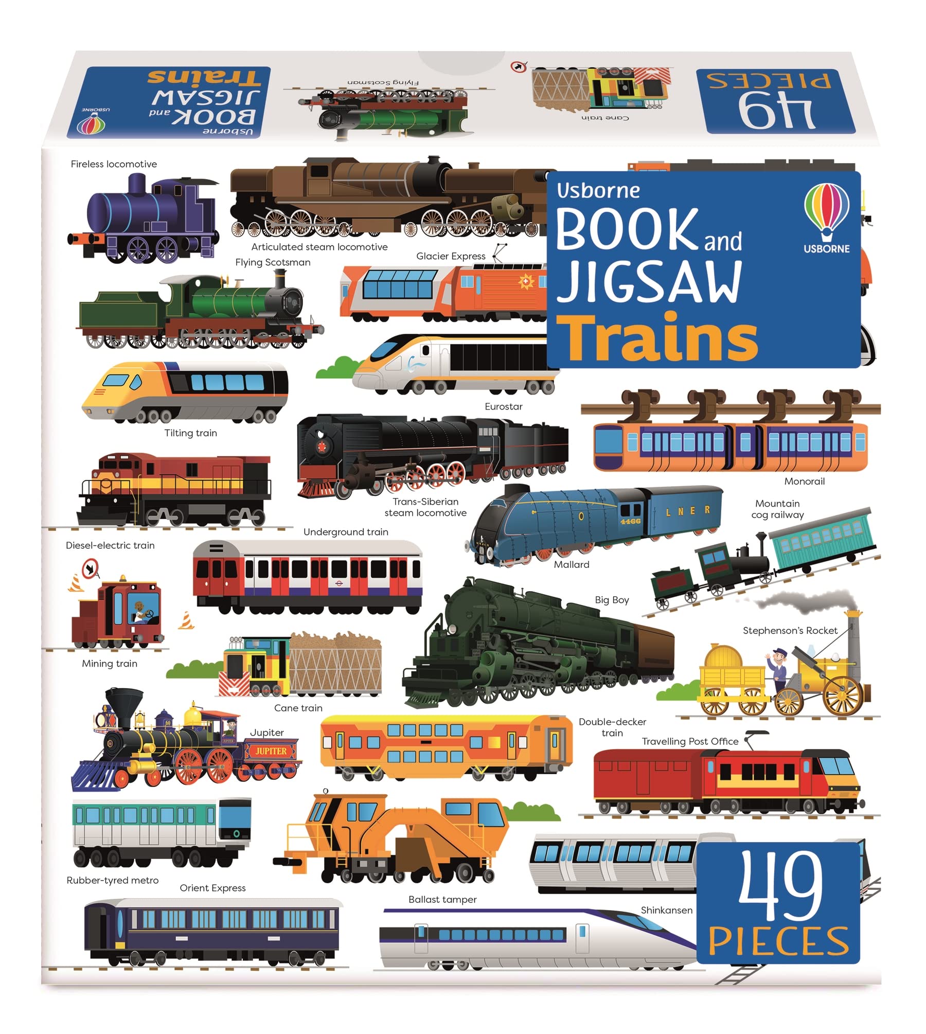 Usborne Book And Jigsaw Trains