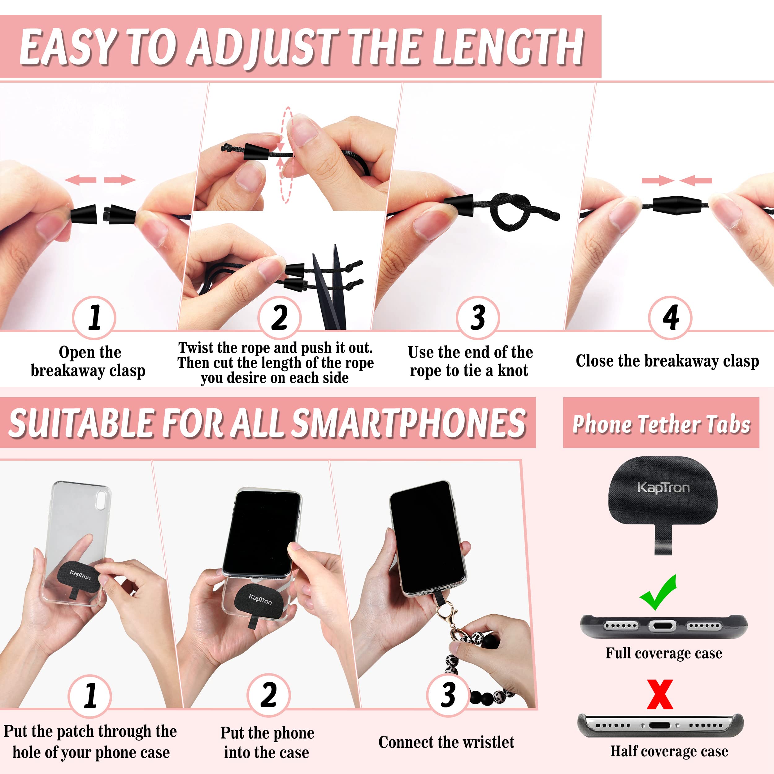 Beaded Lanyard Retractable Lanyards For ID Badges And Keys, Cute Silicone  Beaded Breakaway Teacher Lanyard With ID Holder, Wrist Strap And Phone  Tether For Women, Nurses, Office, School Breakaway Lanyard