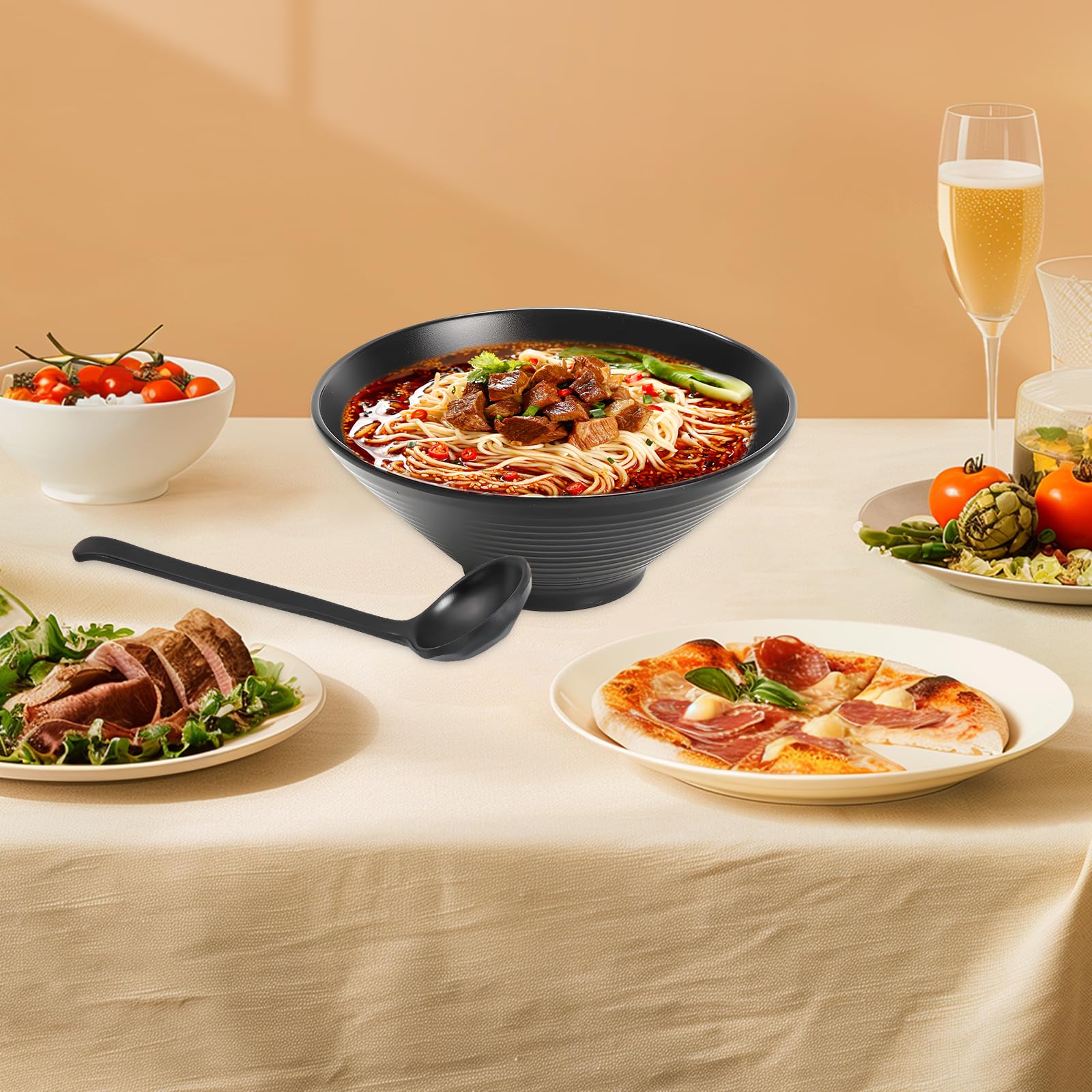 Bol De Ramen En Mélamine Blanc Uni Bonne Vente Bol De Nouilles En Plastique Prof