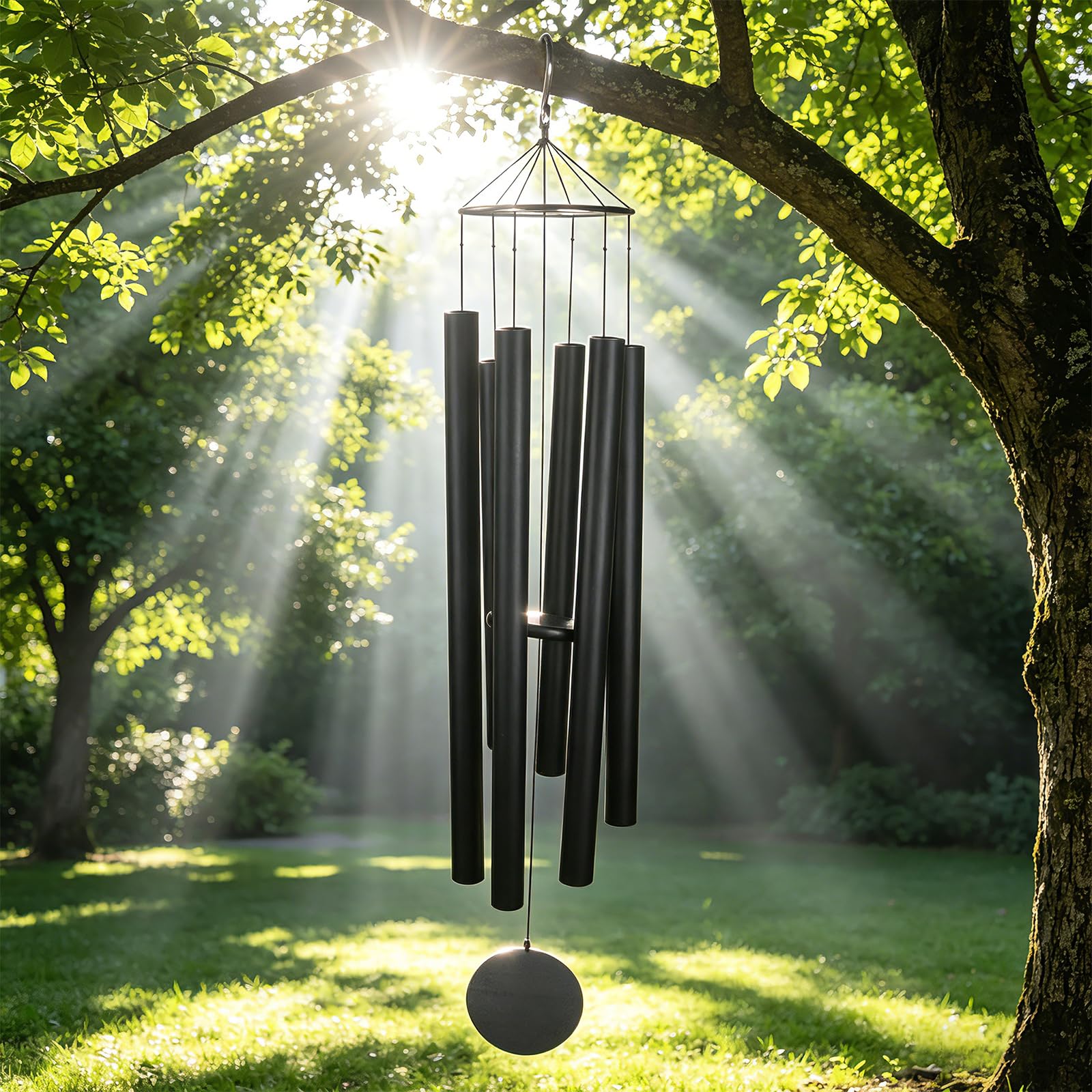Afirst Extra großes Windspiel, 167,6 cm, tiefes Klang-Windspiel für den Außenbereich, mit 6 Metallrohren, Gedenk-Windspiel für Terrasse, Balkon, Garten, Heimdekoration