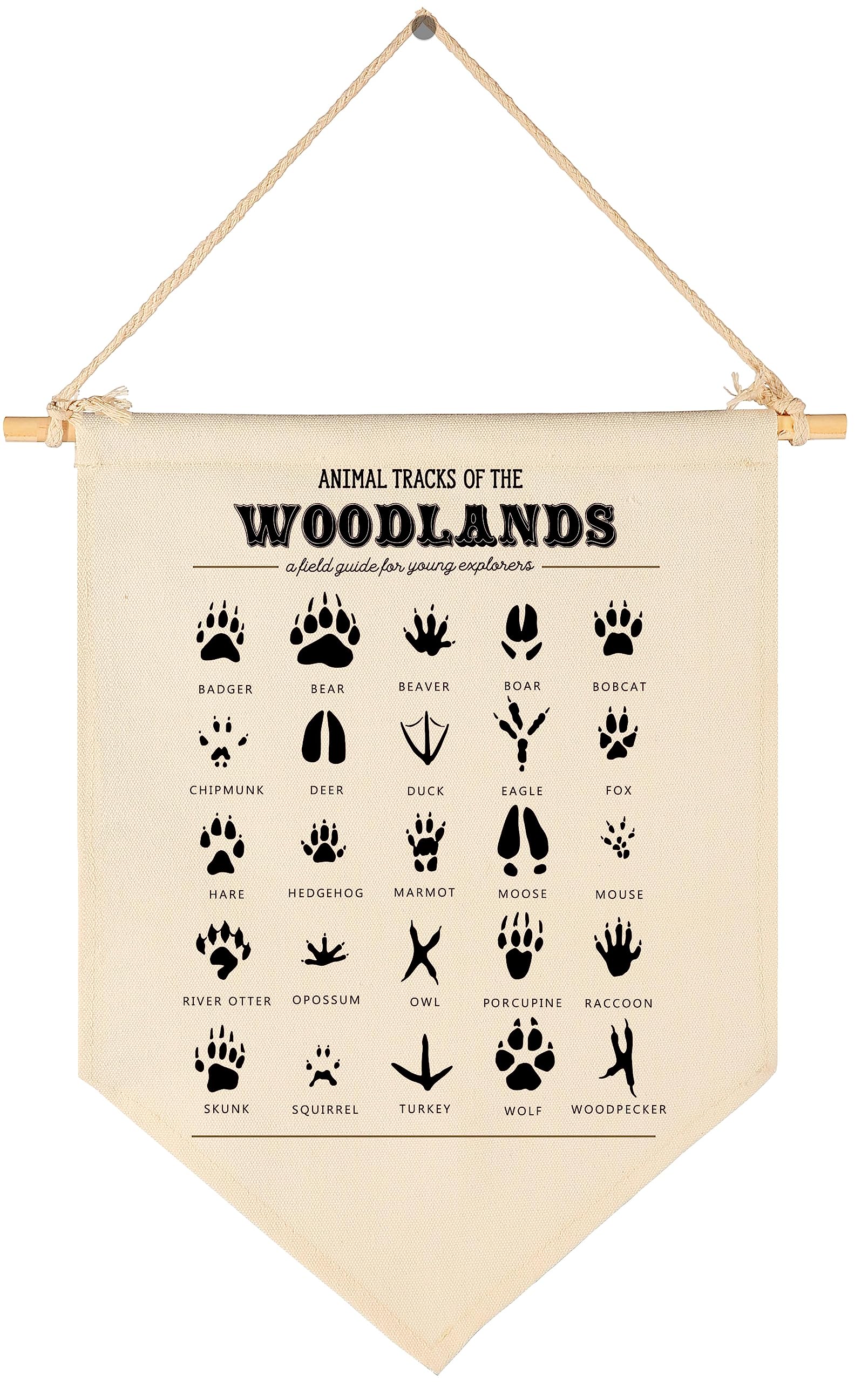 Woodland Animal Decor Art-Flag Sign Gift for Baby Newborn Boys Girls Kids-Banner Pennant Wall Decor Gift for Nursery Bedroom Playroom -Baby Gift Shower-New Home Christmas Gift