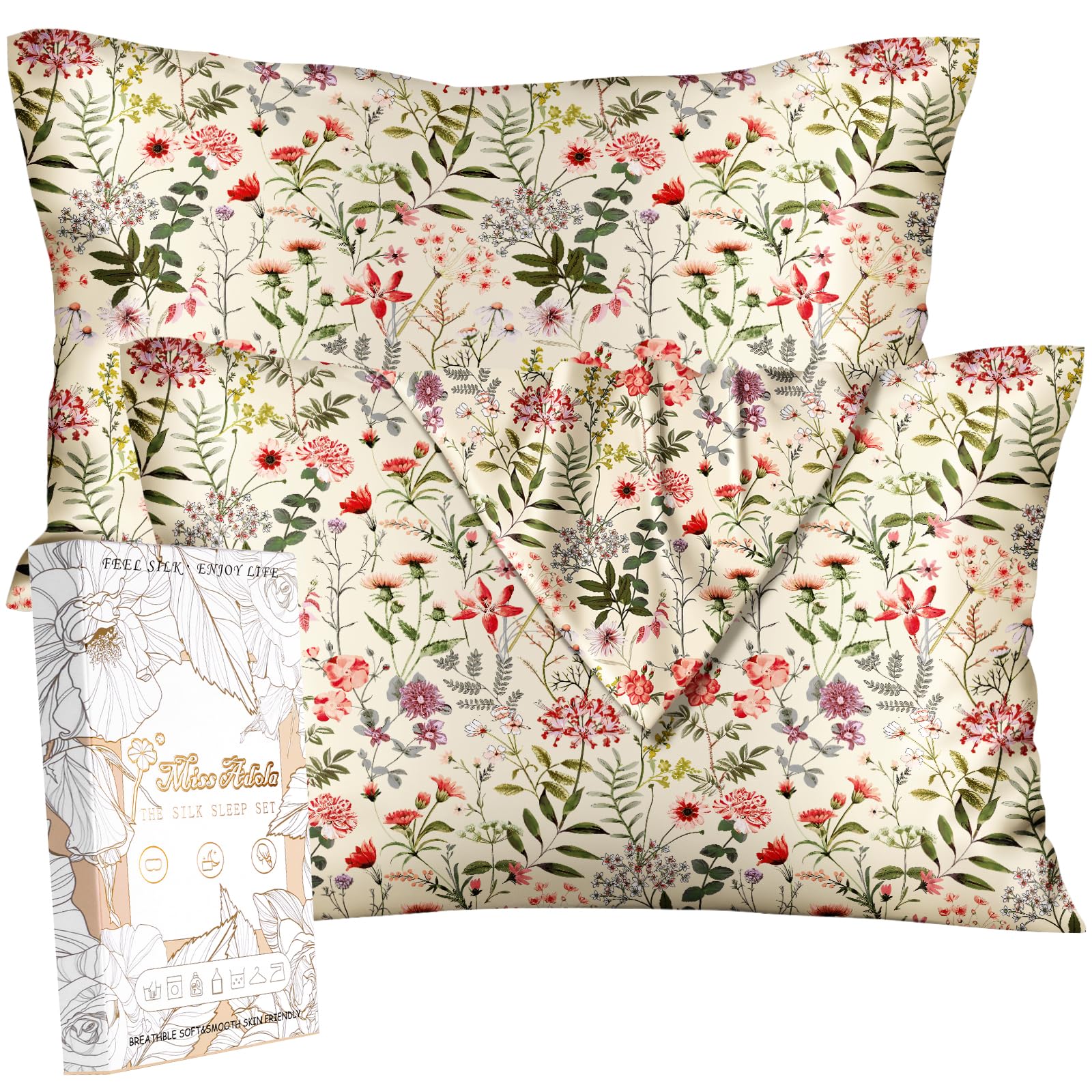 Miss Adola 2 Pack Silk Pillowcases