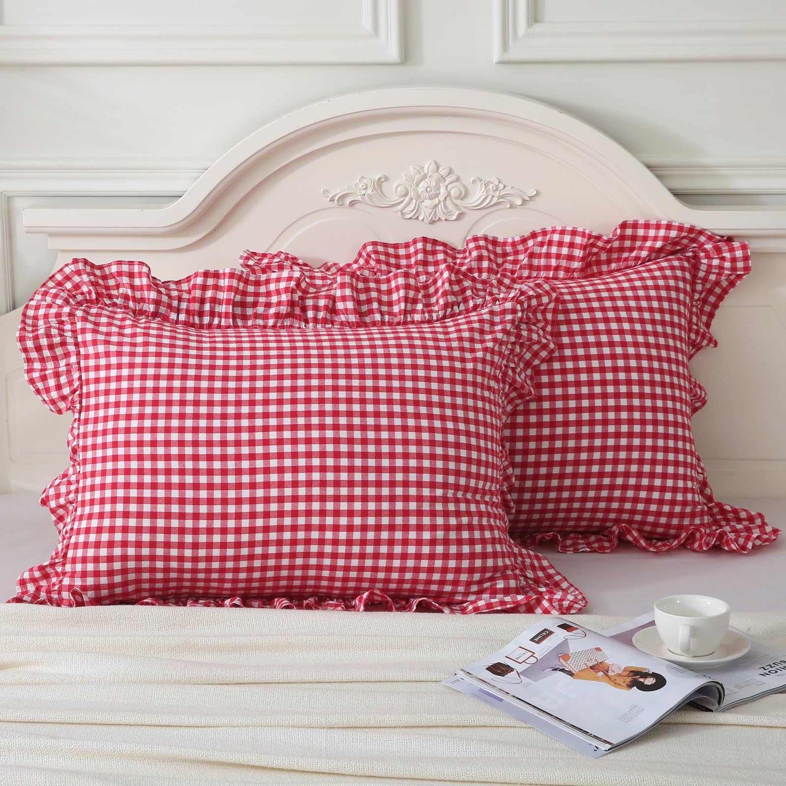 シーツ・カバー Stussy x Tekla / Red Plaid Pillow Sham The fifth