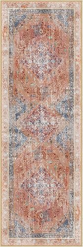 Miniatura 692 de Phantoscope Vintage Collection - Alfombra de área de 8 x 10 pies, alfombra grande para sala de estar, lavable, bohemio, antideslizante