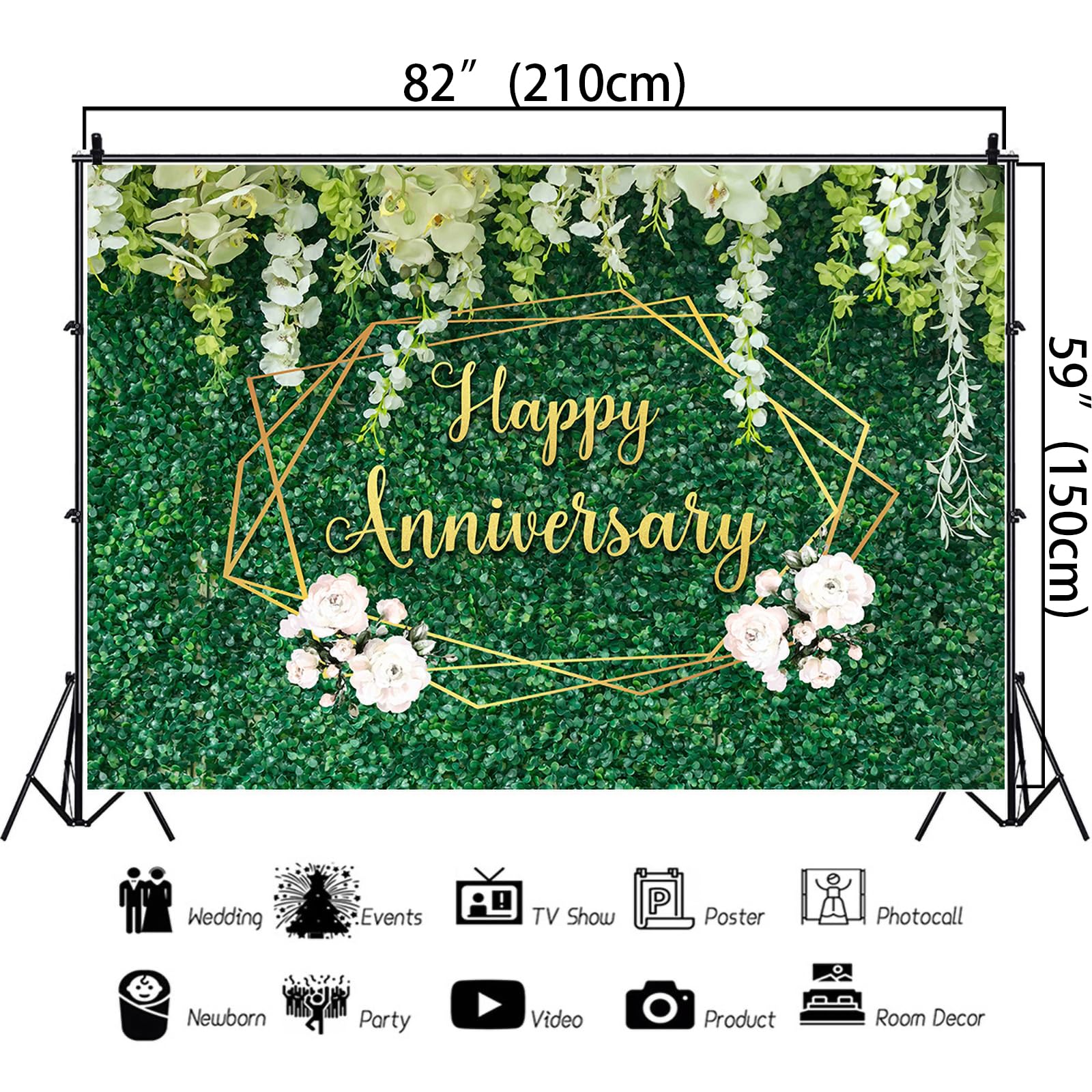 Romantic Floral Engagement Backdrop Mr And Mrs Blue And White Rose Flowers Greenery Gold Dots Photography Background Wedding Bridal Shower Party Decorations Banner Photo Studio Props
