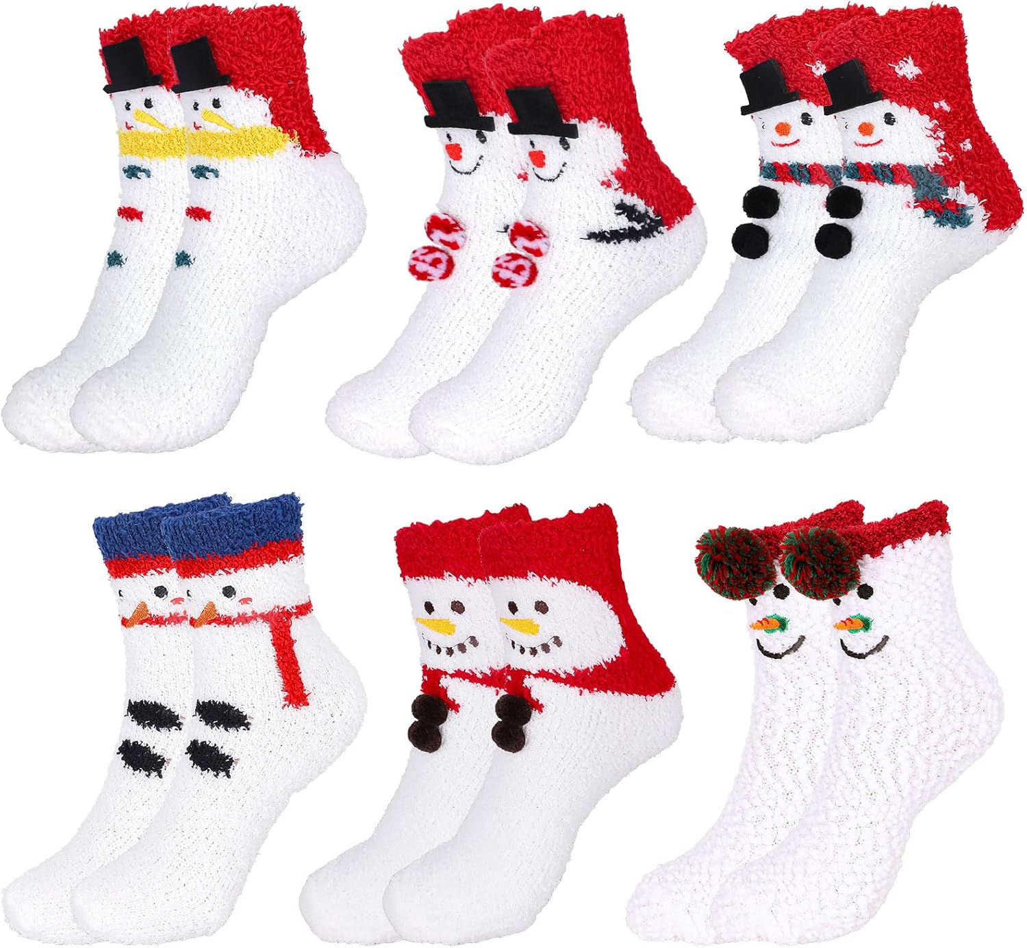 Red Snowman Kids Cosy Socks 2 Pack Kids Clothing
