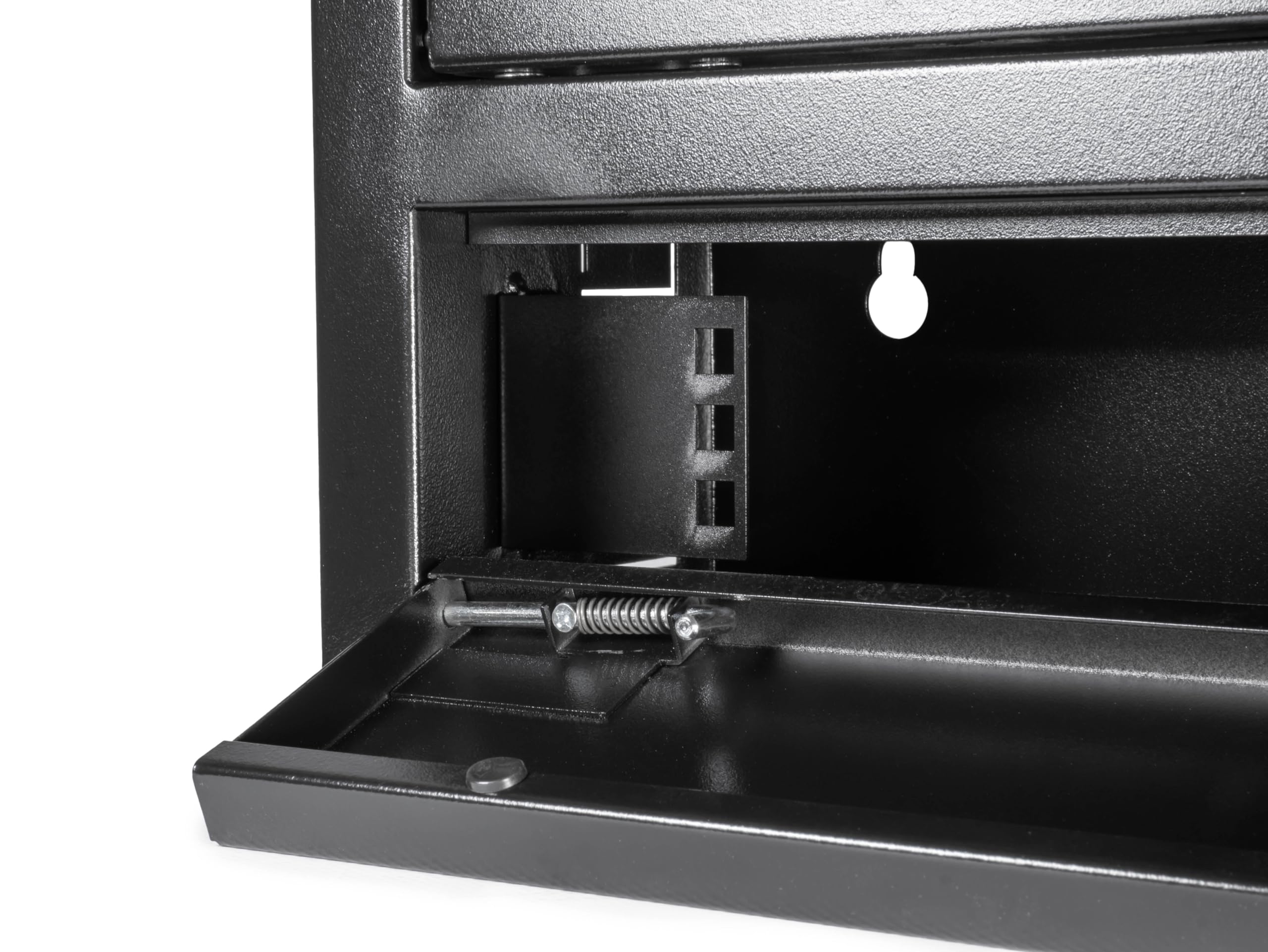 Box di Sicurezza Professionale in Metallo per DVR/NVR 19” – Armadio a Parete con Serratura, Ventilazione Passiva, 58×55×15 cm, Nero (AR-BOX581555B)