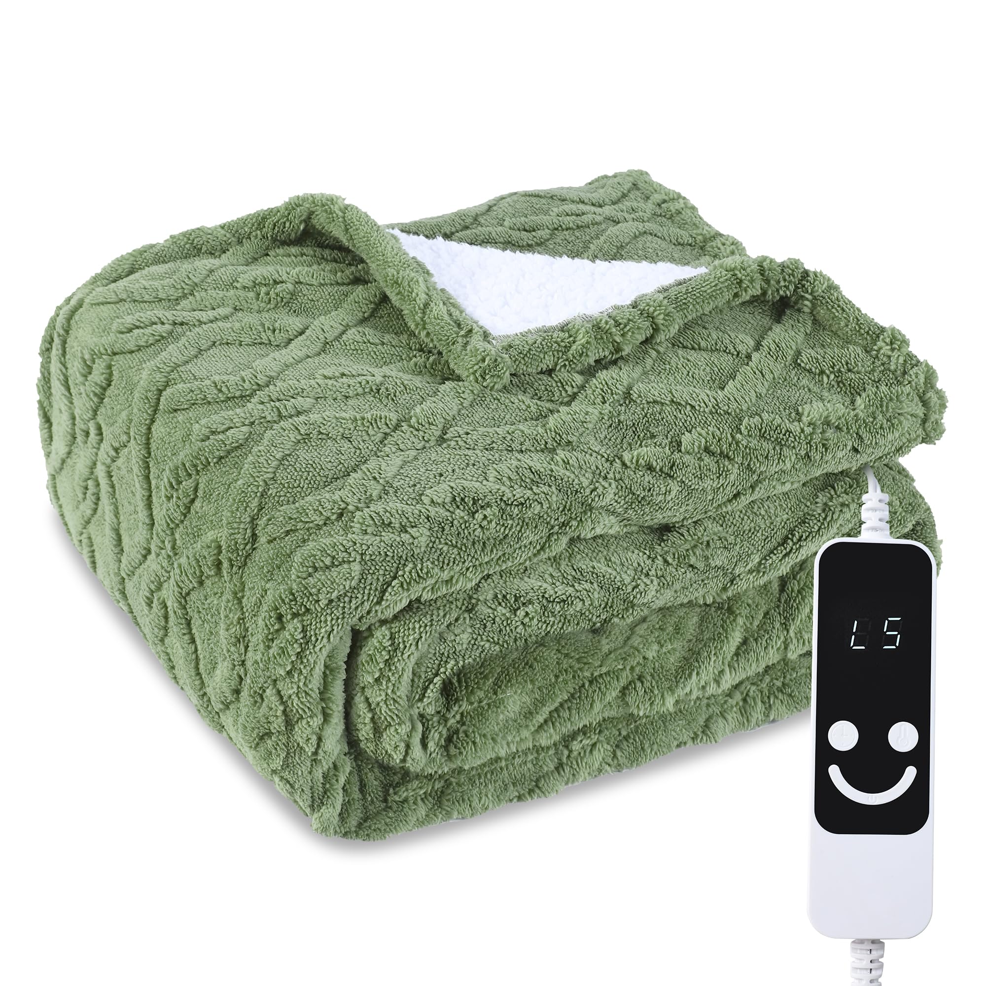 Amazon.co.jp : 電気毛布 掛け 180*133CM 2.7Mコントローラーケーブル