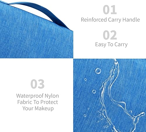 Miniatura 3 de Bolsa de aseo de gran capacidad con gancho para colgar para hombres y mujeres, bolsa de cosméticos de viaje impermeable, bolsa de almacenamiento de