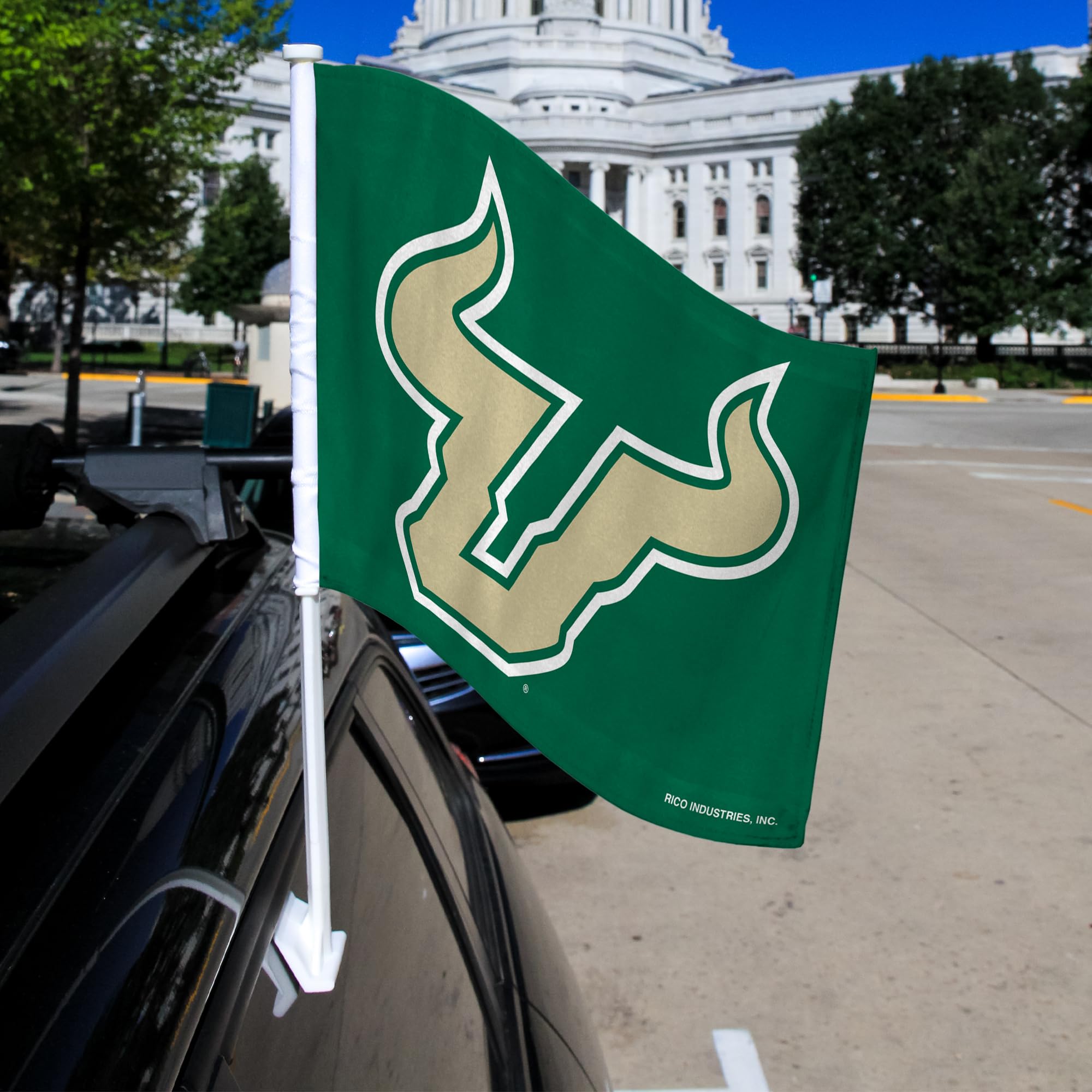 Rico Industries NCAA South Florida Bulls Secondary Double Sided Double Sided Car Flag - 16