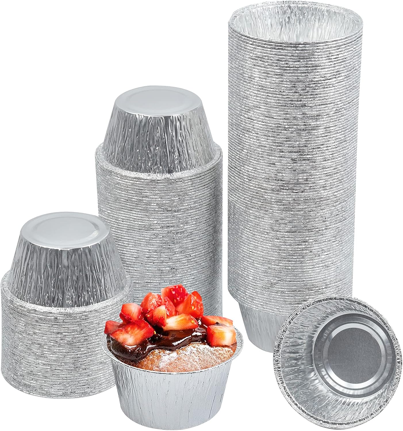 Baking Cups Cupcake Liner, 100 Pack Aluminum Foil Cupcake Pan 4 Ounce