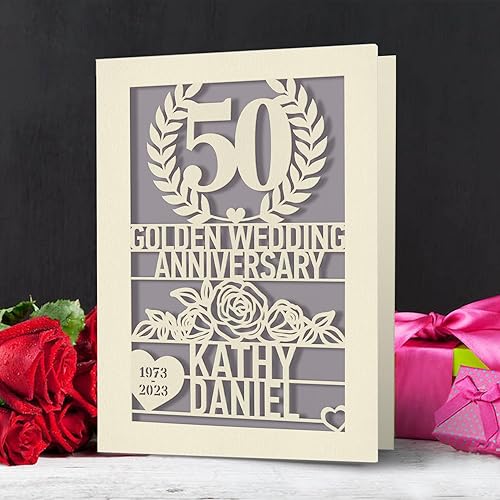 Miniatura 8 de EDSG Tarjeta de aniversario personalizada, regalo para ella, tarjeta de aniversario de boda, regalo de aniversario de boda, tarjeta de feliz