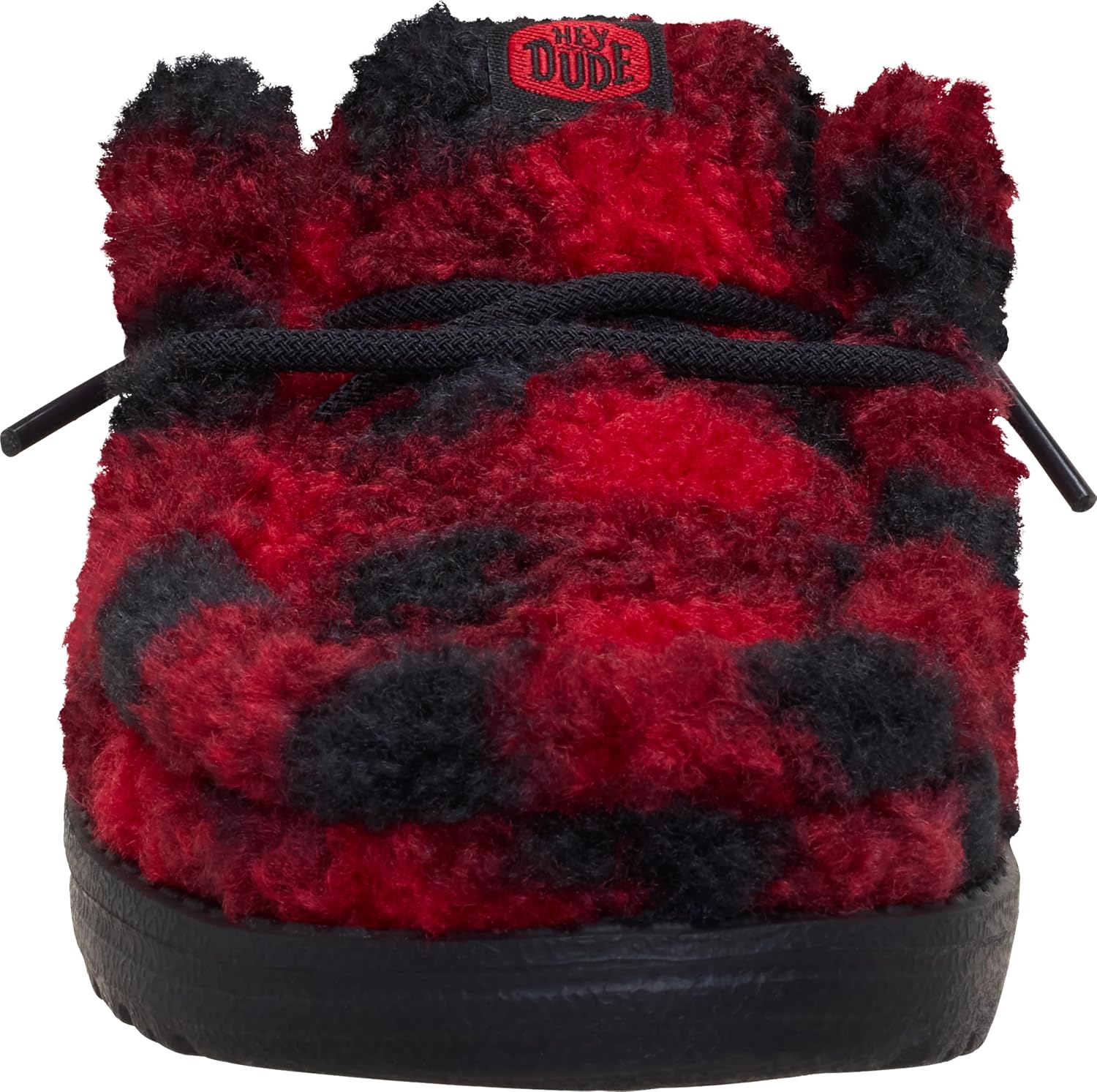 HEYDUDE Boy's Youth Wally Buffalo Plaid Slip On Sherpa Slipper | Cozy Shoe