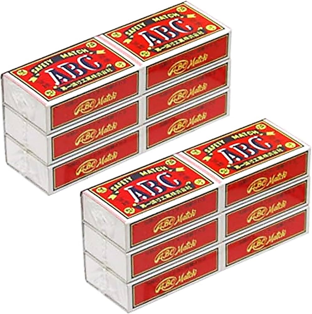 Amazon | 【12箱セット】ABC マッチ 並型 セーフティマッチ マッチ棒