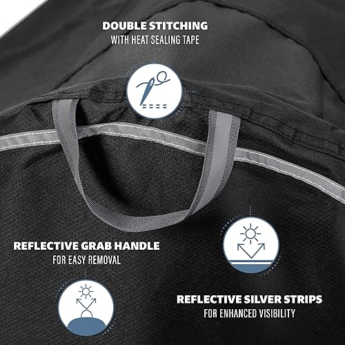 Miniatura 12 de Funda para bicicleta, impermeable para almacenamiento de bicicletas al aire libre para 1, 2 o 3 bicicletas. Material resistente Ripstop. 2 tipos