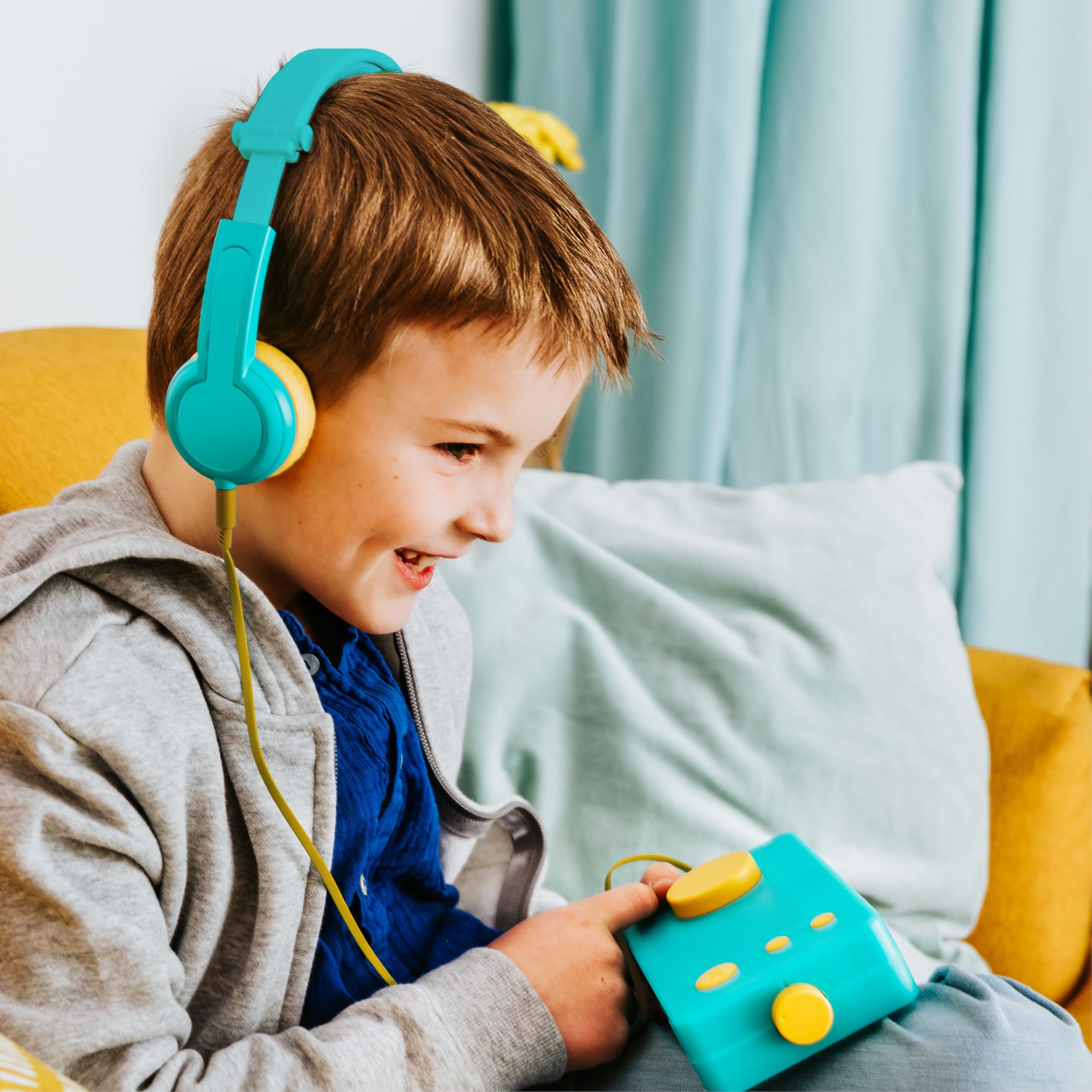 Lunii - Cuffie Audio per Bambini Octave - Compatibili con la Fabbrica delle Storie - dai 3 agli 8 Anni, Verde, One Size