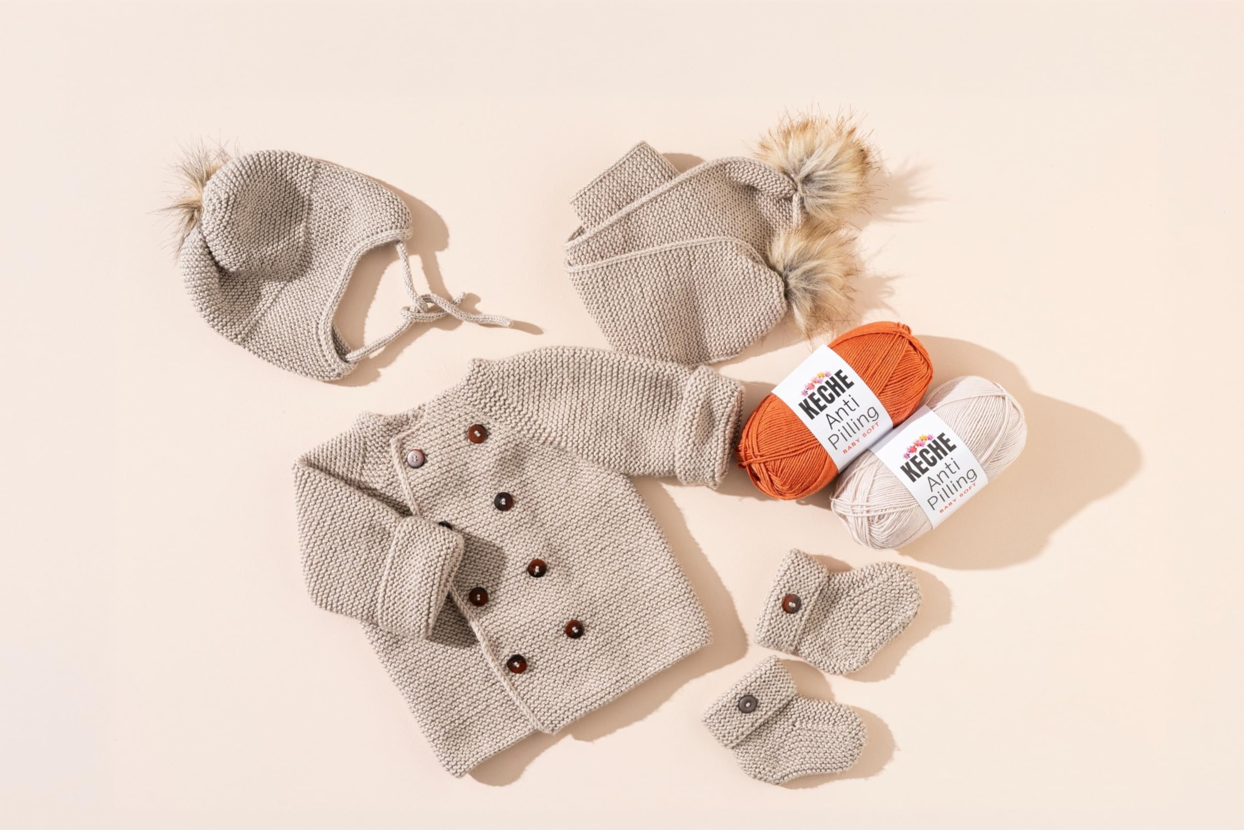 Soft DailyKnit DK Yarn, 100% Anti-Pilling Acrylic for Knitting Crocheting, Light Weight #3 (3.52 oz / 274 Yds) 1 Skein - Green - 5