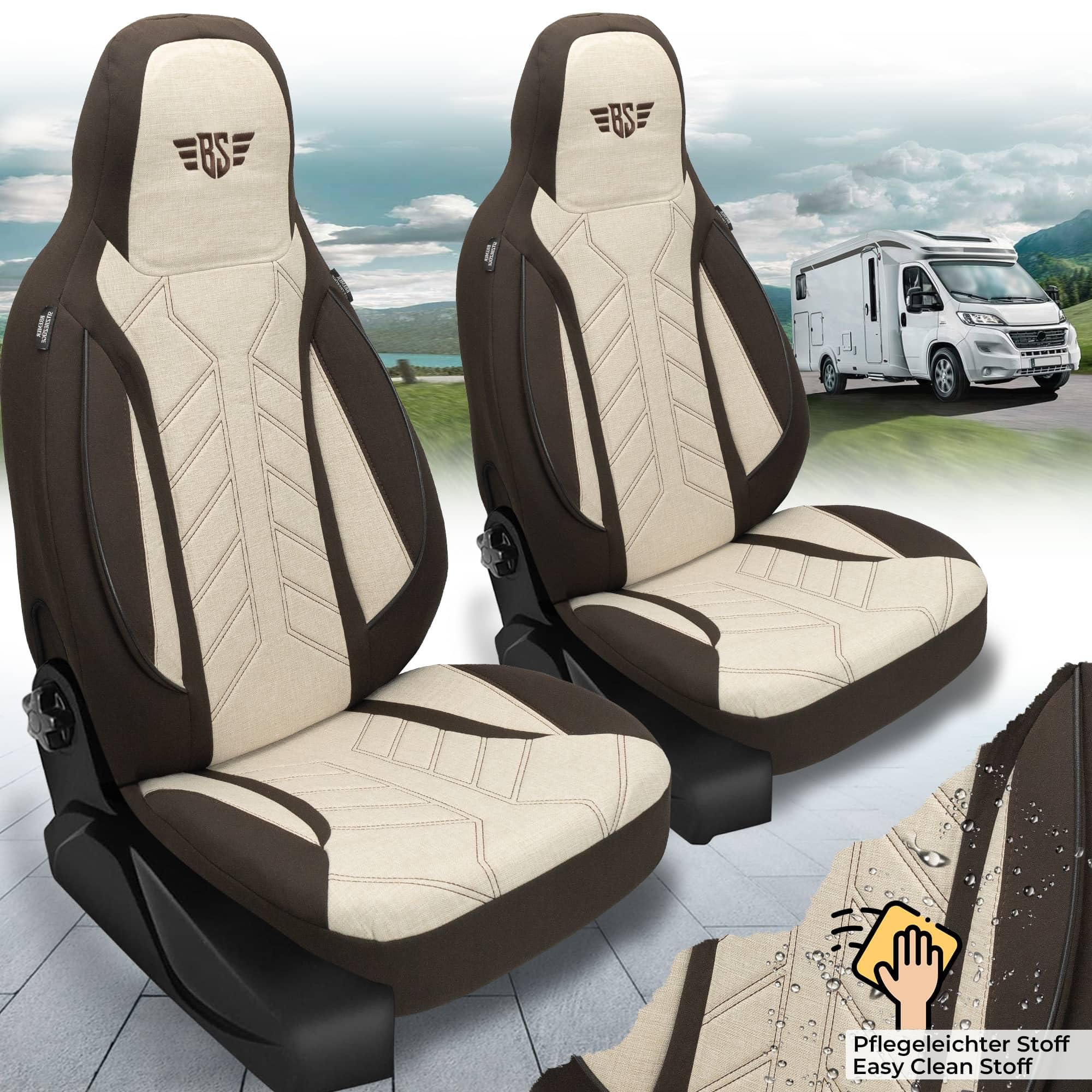 Bremer SITZBEZÜGE Fundas Protectoras para Autocaravana para FIAT Ducato Jumper Boxer PLKT210