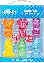 Mickey Minie Mouse and Friends Bath Bombs for Kids, 6 Pieces, Ages 3+, Bath Toy, By Townley Girl